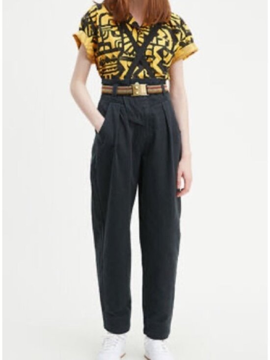 Levi’s X Stranger Things Front Flap Jeans Sz 30 Black Eleven Pants Pleated Front - Picture 1 of 15